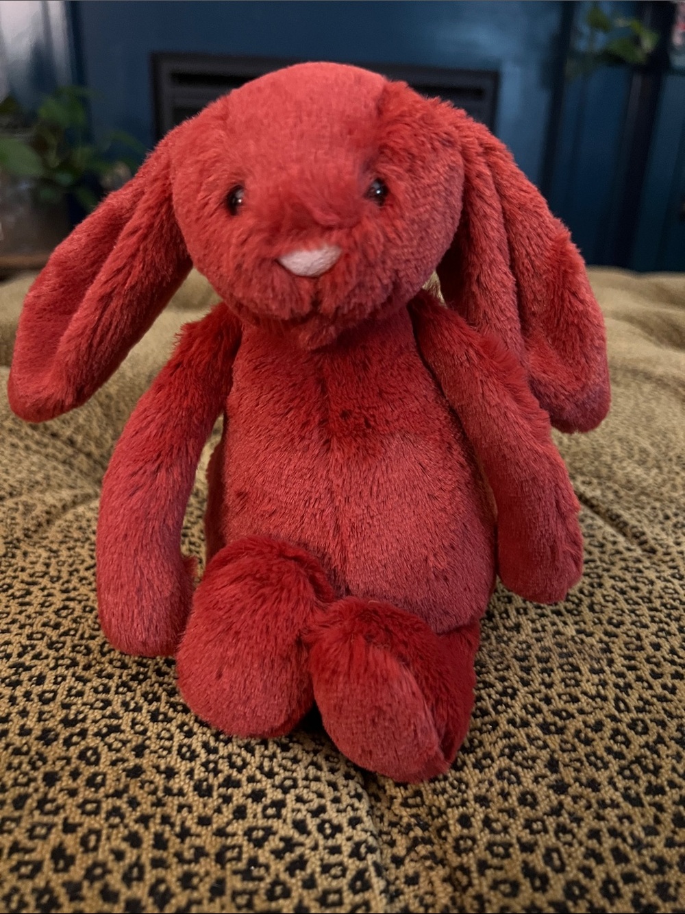 Rare Retired Jellycat Small Bashful Strawberry Bunny Pink White Tail  7-9” Plush